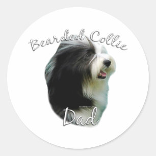 Sticker Rond Collie barrée papa 2