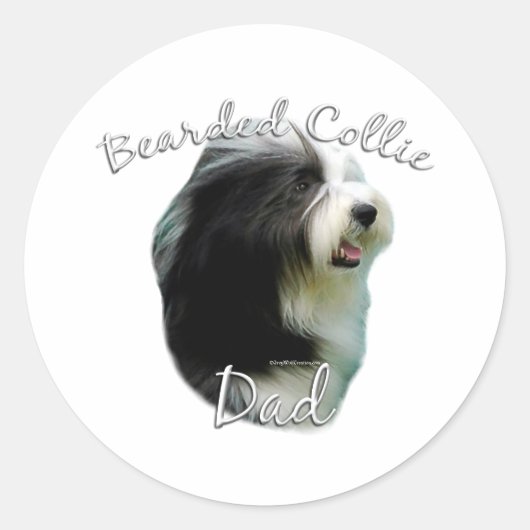 Sticker Rond Collie barrée papa 2 (Devant)
