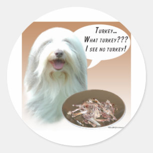 Sticker Rond Collie barrée Turquie
