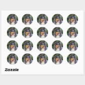 Sticker Rond Collie dog Best FRIENDS (Feuille)