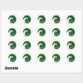 Sticker Rond Collie Paix (Feuille)