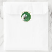 Sticker Rond Collie Paix (Sac)