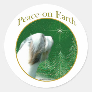 Sticker Rond Collie Paix