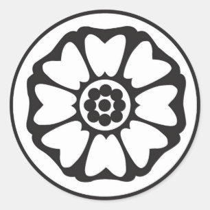 Sticker Rond Collier blanc Lotus