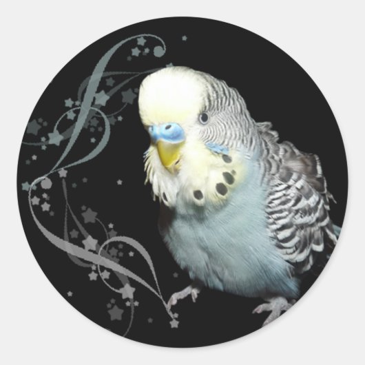 Sticker Rond Collier bleu bougie (Devant)