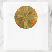 Sticker Rond Collier cadeau vert rouge coeur et arc (Sac)