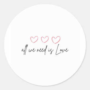 Sticker Rond Collier d'amour avec les coeurs ❤️