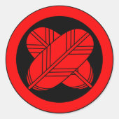 Sticker Rond collier de la famille asano phoque kamon (Devant)