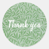 Sticker Rond Collier de Merci motif William Morris (Devant)