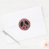 Sticker Rond Collier de paix 5 couleurs (Enveloppe)