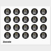 Sticker Rond Collier de perles de voyage de filles Shenanigans (Feuille)