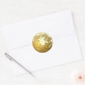 Sticker Rond Collier de scellant d'enveloppe Golden Dragons (Enveloppe)