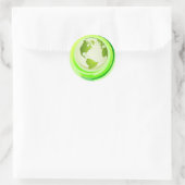Sticker Rond Collier de terre verte (Sac)