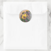 Sticker Rond Collier de tournesol (Sac)