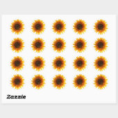 Sticker Rond Collier de tournesol (Feuille)