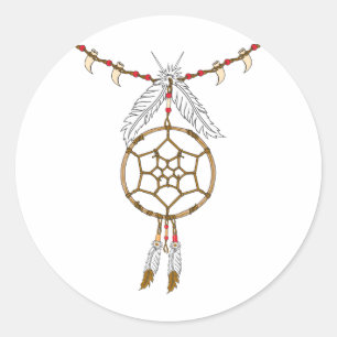 Sticker Rond Collier Dream Catcher