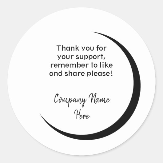 Sticker Rond Collier rond brillant avec croissant de lune (Devant)