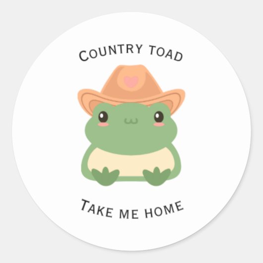 Sticker Rond Collier vinyle Country Toad (Devant)