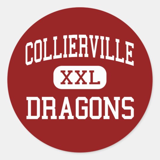 Sticker Rond Collierville - Dragons - Middle - Collierville (Devant)