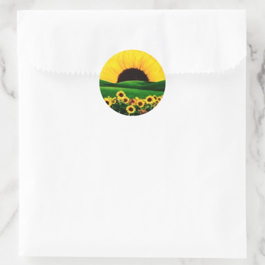 STICKER ROND COLLINE DU SOL (Sac)