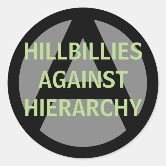 Sticker Rond collines contre hiérarchie (Devant)