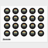 STICKER ROND COLLINES NOIRES AU SUD (Feuille)
