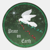Sticker Rond Colombe blanche (Devant)