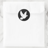 Sticker Rond colombe blanche (Sac)