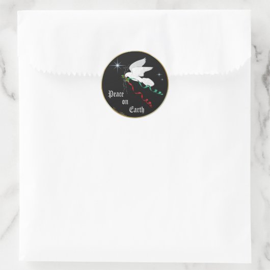 Sticker Rond Colombe blanche (Sac)