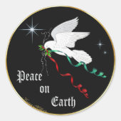 Sticker Rond Colombe blanche (Devant)