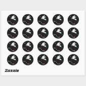 Sticker Rond Colombe blanche (Feuille)