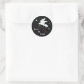 Sticker Rond Colombe blanche (Sac)
