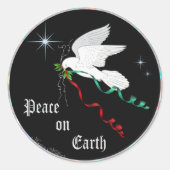 Sticker Rond Colombe blanche (Devant)