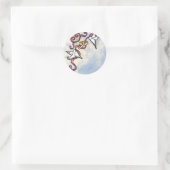 Sticker Rond colombes mariages (Sac)