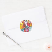 Sticker Rond COLOMBINA / Masques vénitiens (Enveloppe)