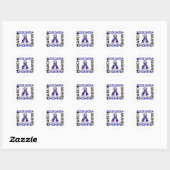 Sticker Rond Colon Cancer Awareness Mois Flower Ribbon 4 (Feuille)