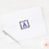 Sticker Rond Colon Cancer Awareness Mois Flower Ribbon 4 (Enveloppe)