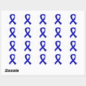 Sticker Rond Colon Cancer Bleu Ruban 3 (Feuille)