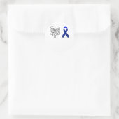 Sticker Rond Colon Cancer Sensibilisation Survivor Warrior Ribb (Sac)
