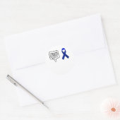 Sticker Rond Colon Cancer Sensibilisation Survivor Warrior Ribb (Enveloppe)