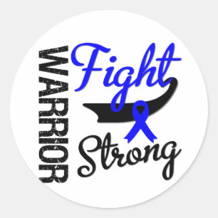Sticker Rond Colon Cancer Warrior