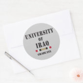 Sticker Rond Colonne au pochoir de l'université d'Irak (Enveloppe)