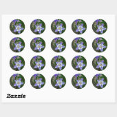 Sticker Rond Colonne bleue (Feuille)