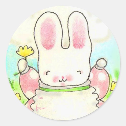 Sticker Rond Colonne cadeau Sunny Bunny (Devant)
