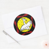 Sticker Rond Colonne de grue et de lune (Enveloppe)