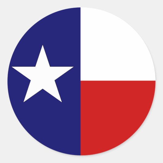 Sticker Rond Colonne du cercle de voyage du Texas Flag Lone Sta (Devant)