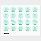 Sticker Rond Colonne Grassy Landscape (Feuille)