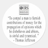 Sticker Rond Colonne Jefferson Quote (Devant)