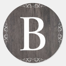 Colonne Monogramme en bois de pays