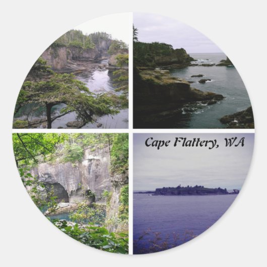 Sticker Rond Colonne ronde Cape Flattery (Devant)
